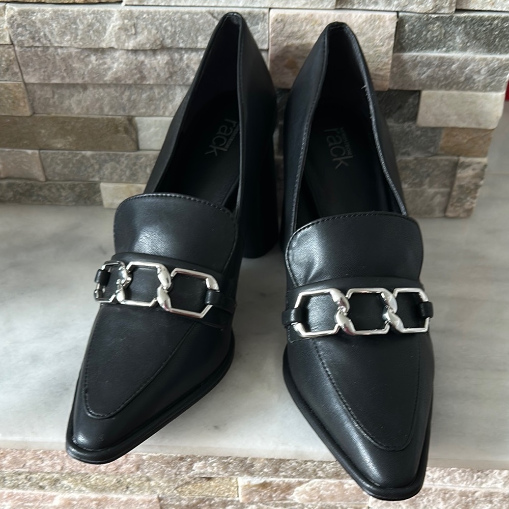 Nordstrom Rack OSLO BLOCK HEEL PUMP IN BLACK Size 8.5M